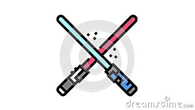 Crossed Light Swords Fight Line Icon Animation Stock Footage - Video of nerd, line: 207649408 Crossed Light Swords Fight Line Icon Animation Stock Footage - Video of nerd, line: 207649408
