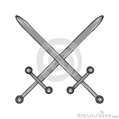 Crossed swords sign icon. Stock Photo