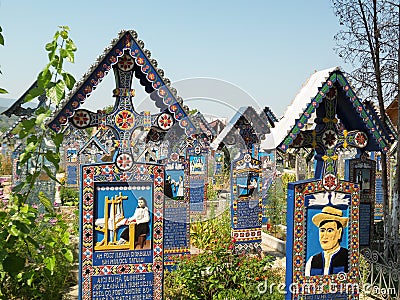 Crosses at Merry cemetery Editorial Stock Photo