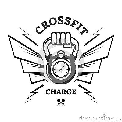 CrossFit workouts for a while Vector Illustration