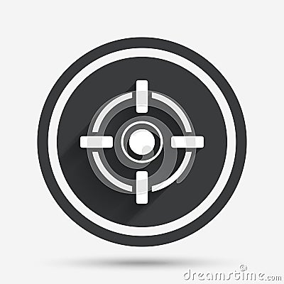 Crosshair sign icon. Target aim symbol. Vector Illustration