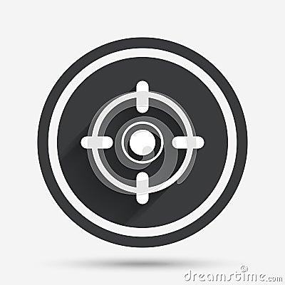 Crosshair sign icon. Target aim symbol. Vector Illustration