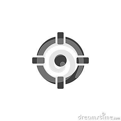 Crosshair sign vector icon Vector Illustration