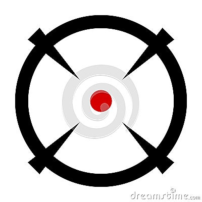 Crosshair, target mark, reticule icon, symbol Vector Illustration
