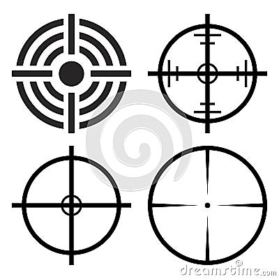 Crosshair target set vector symbol icon design. Vector Illustration
