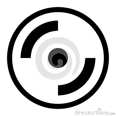 Crosshair, targetmark, reticle abstract vector. Search, seek, accuracy icon. Bullseye, pinpoint concept Vector Illustration