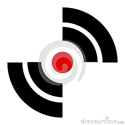 Crosshair, targetmark, reticle abstract vector. Search, seek, accuracy icon. Bullseye, pinpoint concept Vector Illustration