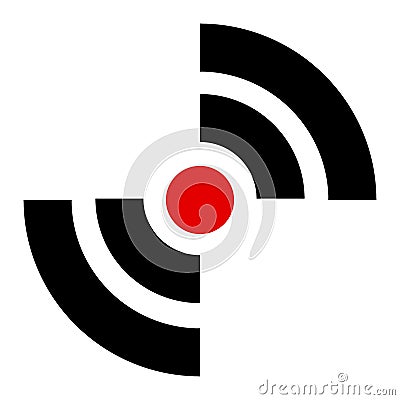 Crosshair, targetmark, reticle abstract vector. Search, seek, accuracy icon. Bullseye, pinpoint concept Vector Illustration