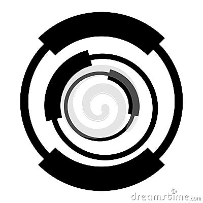 Crosshair, targetmark, reticle abstract vector. Search, seek, accuracy icon. Bullseye, pinpoint concept Vector Illustration