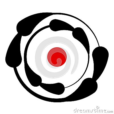 Crosshair, targetmark, reticle abstract vector. Search, seek, accuracy icon. Bullseye, pinpoint concept Vector Illustration