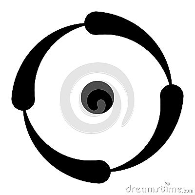 Crosshair, targetmark, reticle abstract vector. Search, seek, accuracy icon. Bullseye, pinpoint concept Vector Illustration