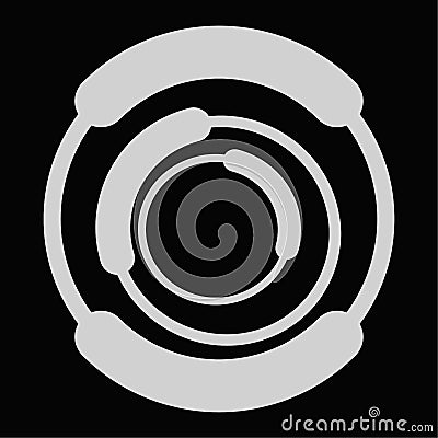 Crosshair, targetmark, reticle abstract vector. Search, seek, accuracy icon. Bullseye, pinpoint concept Vector Illustration