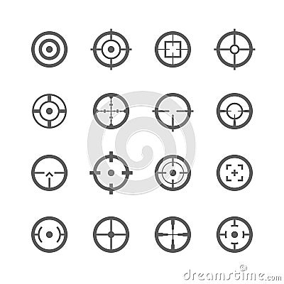 Crosshairs icons Vector Illustration