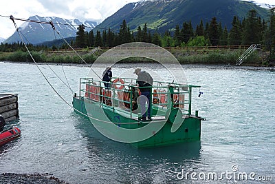 editorial alaska russian river crossing ferry kenai bank current