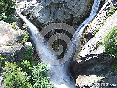 Crossing waterfalls Stock Photo