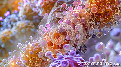 A crosssection of a Tcell receptor showing the intricate structure that allows for precise antigen binding Stock Photo