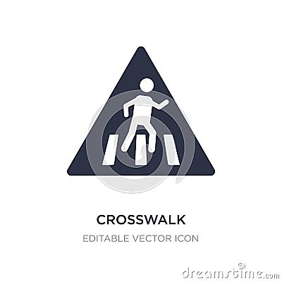 crosswalk icon on white background. Simple element illustration from Signs concept Vector Illustration