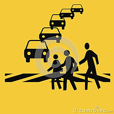 Crosswalk safety Stock Photo