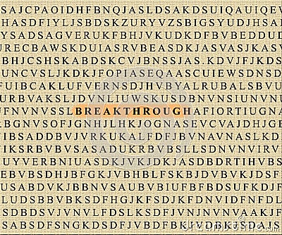 Crossword-breakthrough Stock Photo