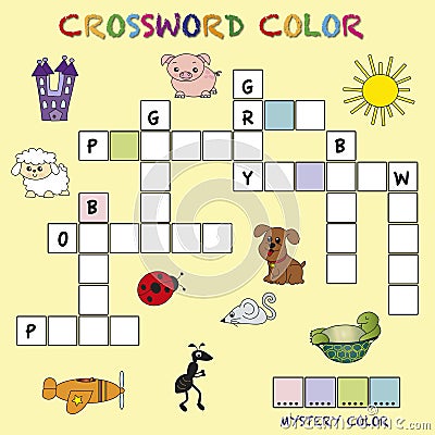 Crossword color Stock Photo