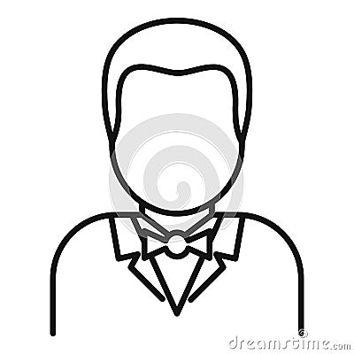 Croupier icon, outline style Vector Illustration