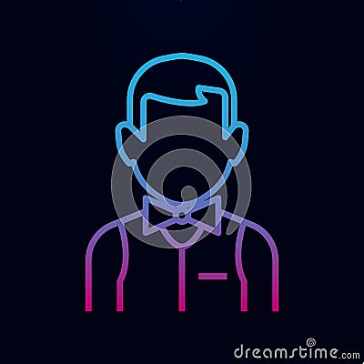 Croupier nolan icon. Simple thin line, outline vector of casino icons for ui and ux, website or mobile application Stock Photo
