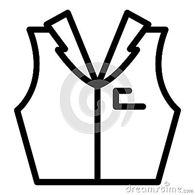 Croupier vest icon, outline style Vector Illustration