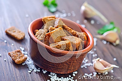 Croutons Stock Photo