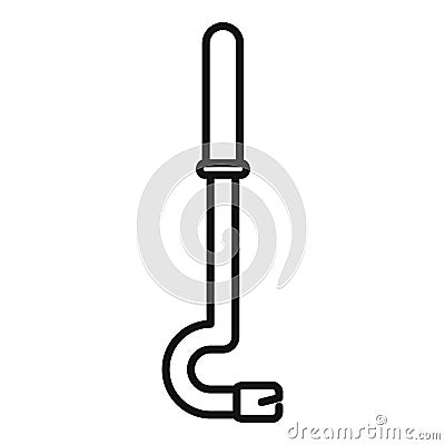 Crowbar tool forcing open object outline icon Stock Photo