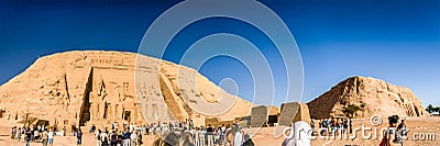 Crowd at Abu Simbel Temple, Lake Nasser,Egypt Editorial Stock Photo