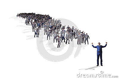 The crowd of business people in concept Stock Photo