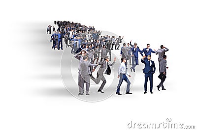 The crowd of business people in concept Stock Photo