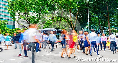 road crowd business people panorama Stock Photo