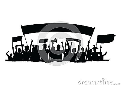 crowd cheering. Vector illustration decorative design Vector Illustration