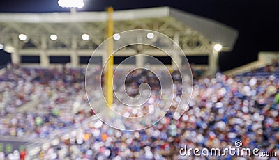 Crowd of fans on baseball stadium Stock Photo