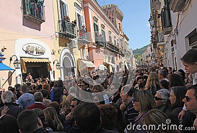 Crowd in forio Editorial Stock Photo