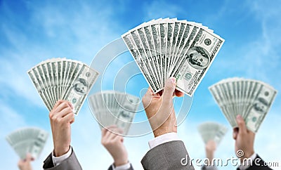 Crowd funding finance and investment Stock Photo