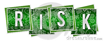 Crowd Funding Green Squares Text Stock Photo