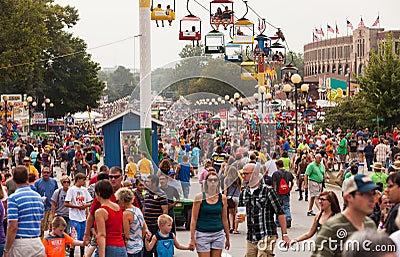 Crowd at Iowa State Fair Editorial Stock Photo