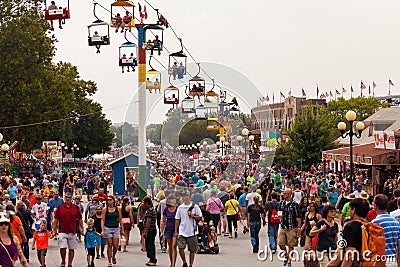 Crowd at Iowa State Fair Editorial Stock Photo