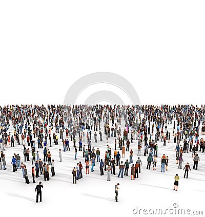 Crowd. A large group of people Stock Photo