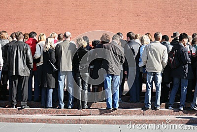 Crowd near the kremlin wall Editorial Stock Photo
