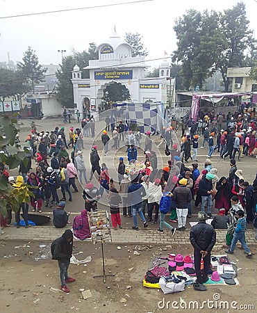 Crowd of people of India in festival . Editorial Stock Photo