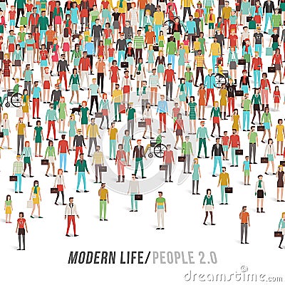 Crowd of people Vector Illustration