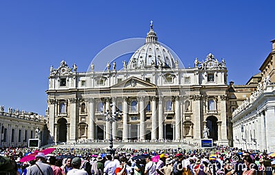 Crowd people - Vatican City Editorial Stock Photo