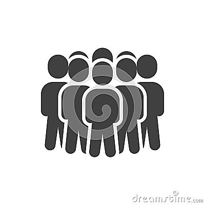 Crowd of people vector icon Vector Illustration