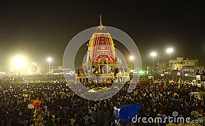 Crowd at Ratha Yatra Editorial Stock Photo