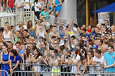 Crowd of spectators Editorial Stock Photo
