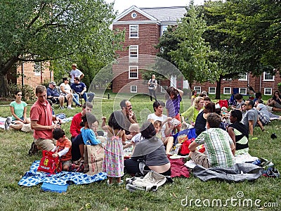 Crowd at the Summer Jazz Concert Editorial Stock Photo