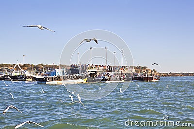 So crowded at Bet Dwarka Quayside Editorial Stock Photo